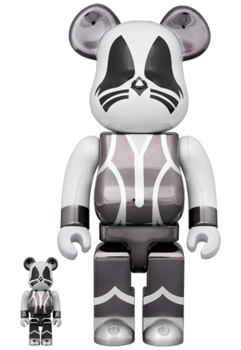 Medicom Bearbrick 100% & 400% Set KISS Catman Chrome Version