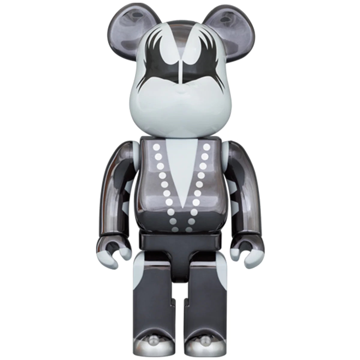 Medicom Bearbrick 100% & 400% Set KISS The Demon Chrome Version