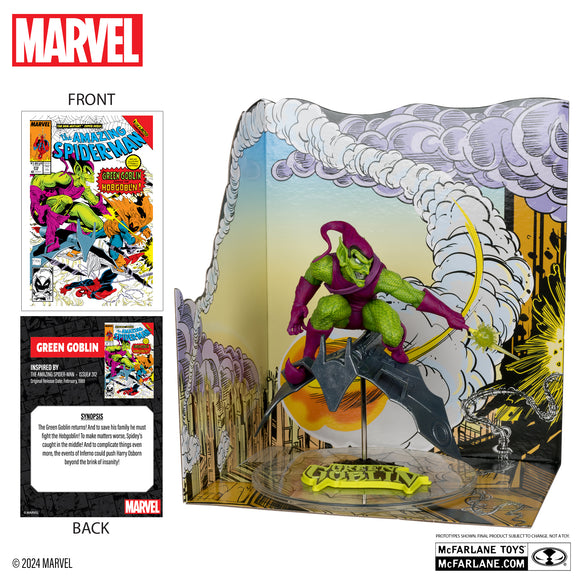 Mcfarlane Toys Marvel Green Goblin 1:10th Scale with Scene (The Amazing Spider-Man #312) PLATINUM EDITION