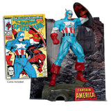 Mcfarlane Toys Marvel Captain America 1:6th Scale with Scene & Comic - The Amazing Spider-Man #323