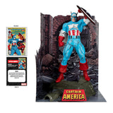 Mcfarlane Toys Marvel Captain America 1:6th Scale with Scene & Comic - The Amazing Spider-Man #323