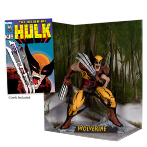 Mcfarlane Toys Marvel Wolverine 1:6th Scale with Scene & Comic - The Incredible Hulk #340 - PRE-ORDER