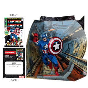 Mcfarlane Toys Marvel Captain America 1:10th Scale with Scene - Captain America #100 - PRE-ORDER