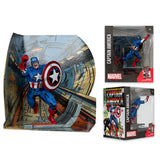 Mcfarlane Toys Marvel Captain America 1:10th Scale with Scene - Captain America #100 - PRE-ORDER