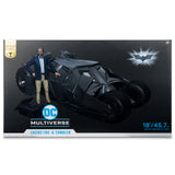 Mcfarlane Toys DC Multiverse - Lucius Fox & Tumbler (The Dark Knight) GOLD LABEL