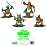 Playmates TMNT 40th Anniversary Original Sketch Turtle Figure 4-Pack Bundle with Comic Book