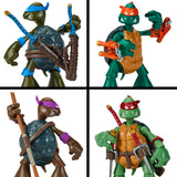 Playmates TMNT 40th Anniversary Original Sketch Turtle Figure 4-Pack Bundle with Comic Book