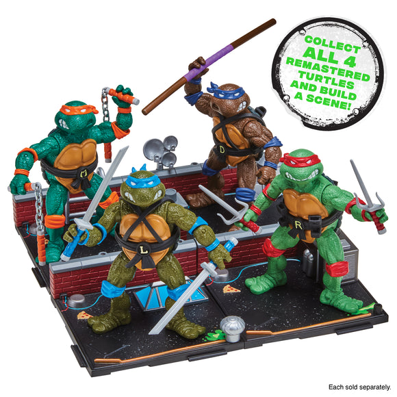 Playmates TMNT 40th Anniversary Remastered Animated Turtle Figure 4-Pack