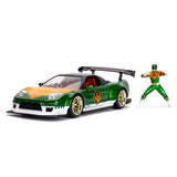 Jada 1:24 JDM Tuners - MMPR Green Ranger 2002 Honda NSX with figure