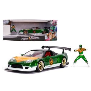 Jada 1:24 JDM Tuners - MMPR Green Ranger 2002 Honda NSX with figure