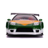 Jada 1:24 JDM Tuners - MMPR Green Ranger 2002 Honda NSX with figure